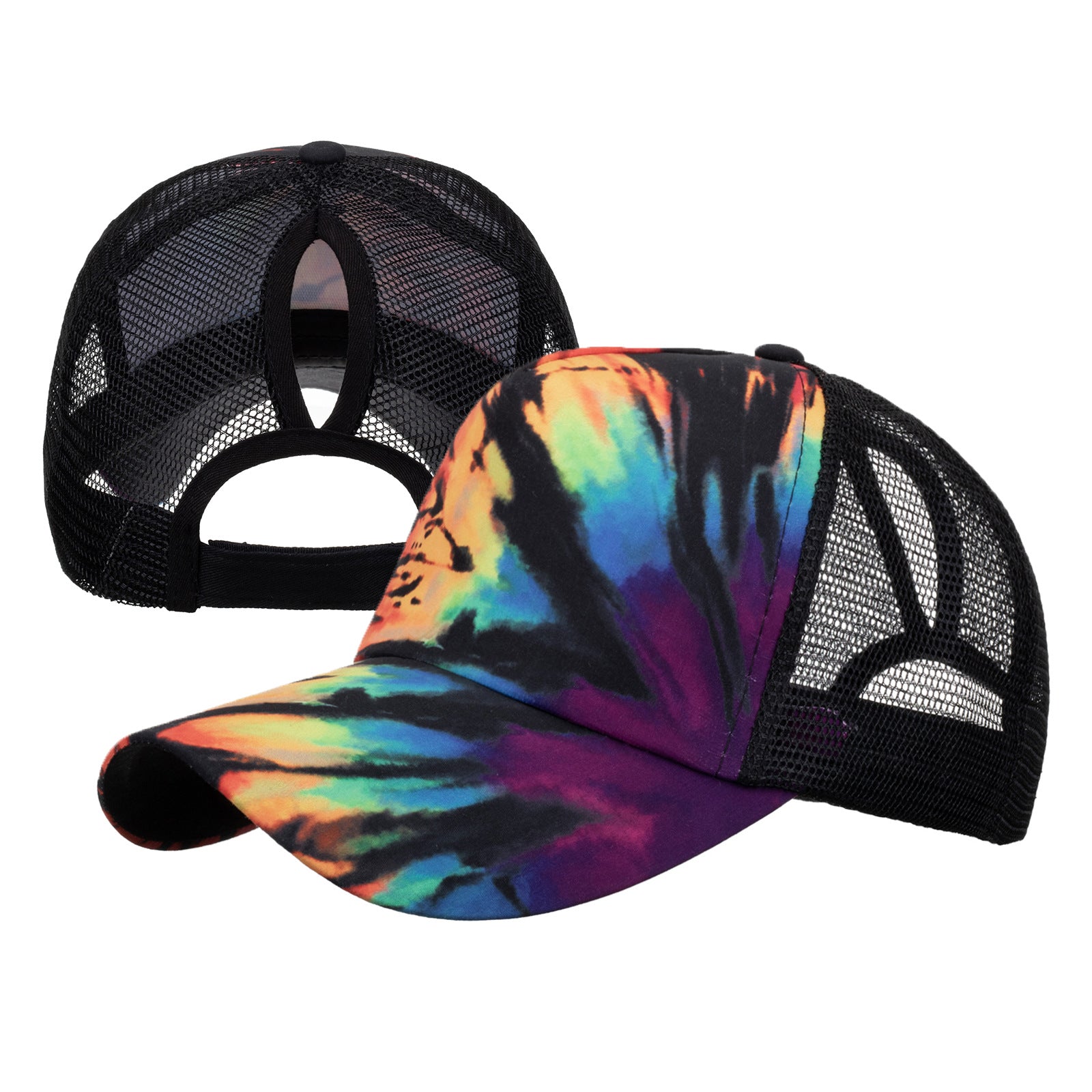 Wholesale Cotton Polyester Cross Ponytail Baseball Hats